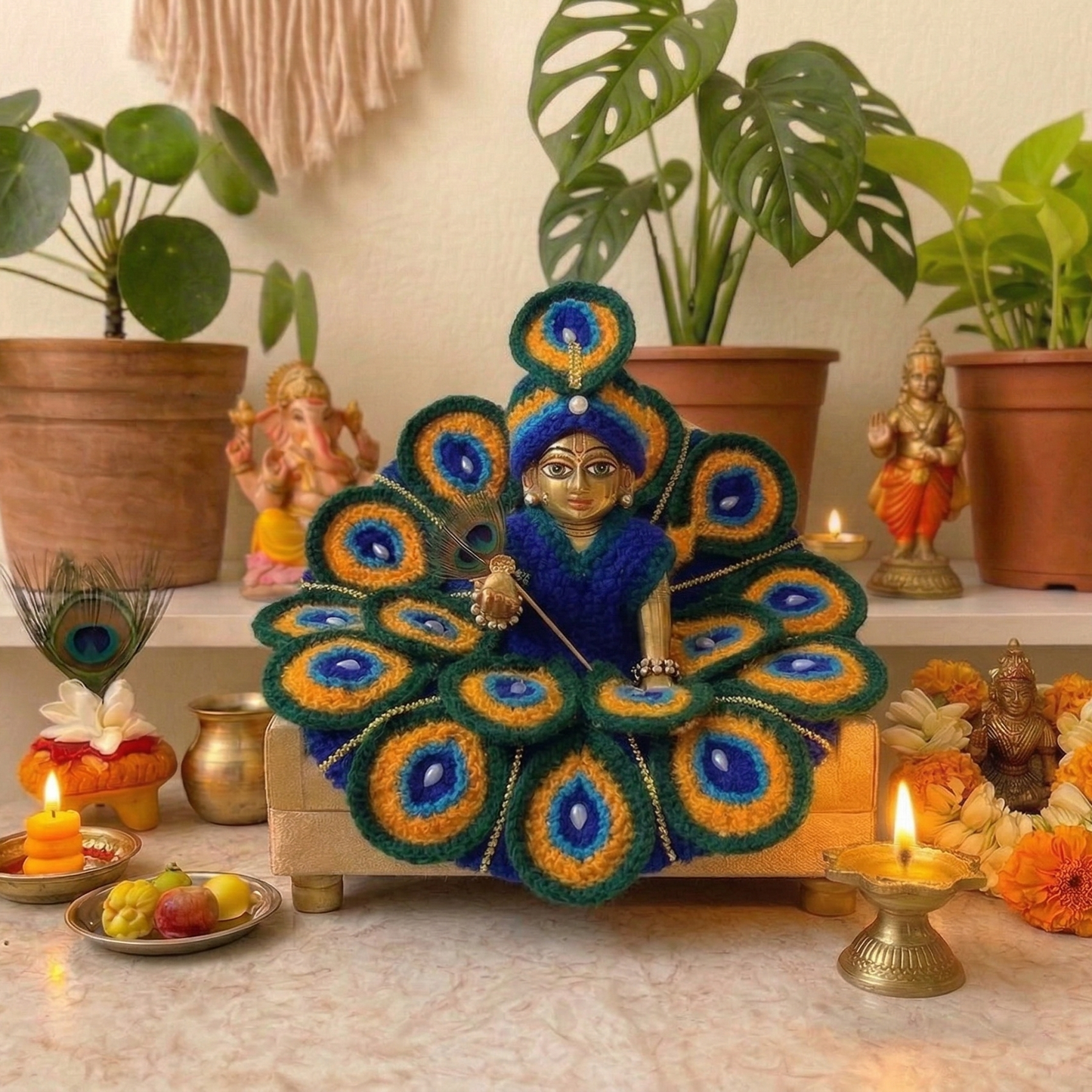 Crochet Laddu Gopal Dress (Poshak)