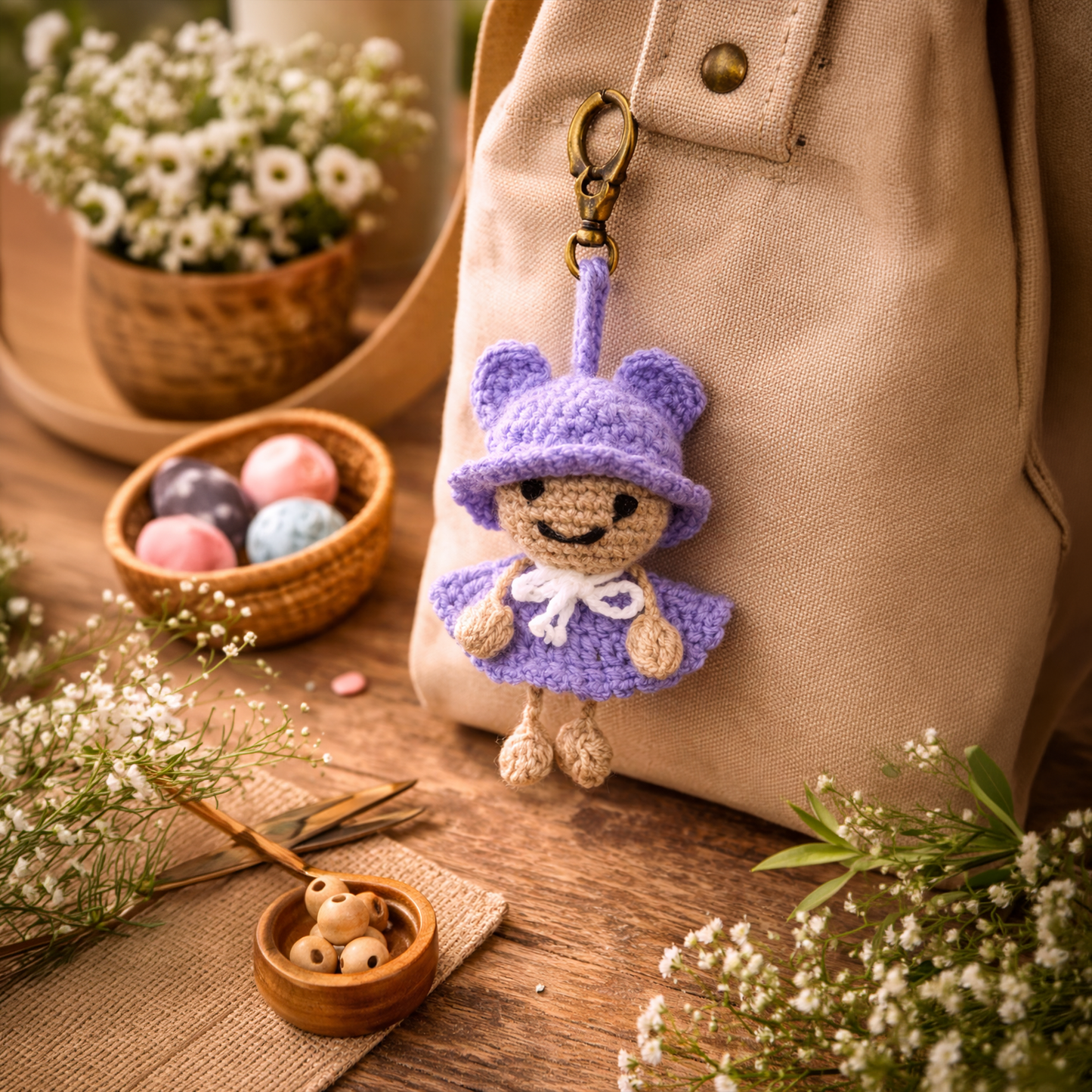 Crochet Doll Keychain