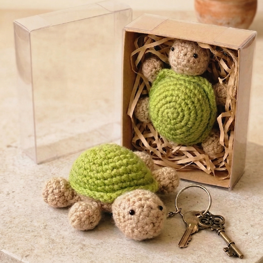 Turtle Crochet Keychain